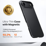 Husa pentru iPhone 17 Air, Torras SlimFit MagSafe Series, negru
