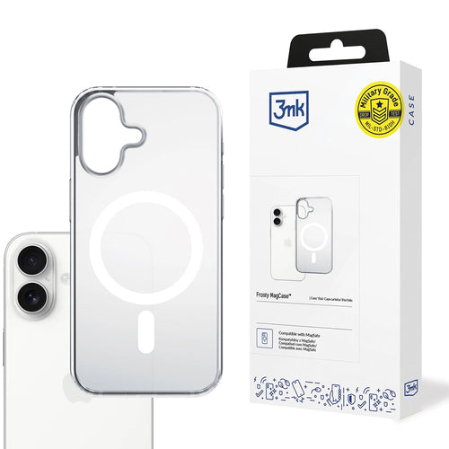 Husa pentru iPhone 17, 3mk Frosty MagCase, alb