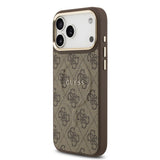 Husa pentru iPhone 17 Pro Max, Guess Hardcase 4G Classic MagSafe (GUHMP17XP4MSEGCW), maro
