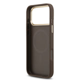 Husa pentru iPhone 17 Pro Max, Guess Hardcase 4G Classic MagSafe (GUHMP17XP4MSEGCW), maro