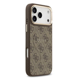 Husa pentru iPhone 17 Pro Max, Guess Hardcase 4G Classic MagSafe (GUHMP17XP4MSEGCW), maro