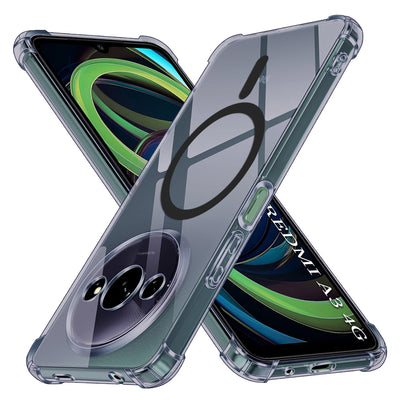 Husa pentru Xiaomi Redmi A3, Techsuit Shockproof Clear Silicone MagSafe, fumuriu
