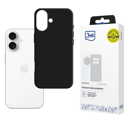 Husa pentru iPhone 17, 3mk Matt Case Pro, negru