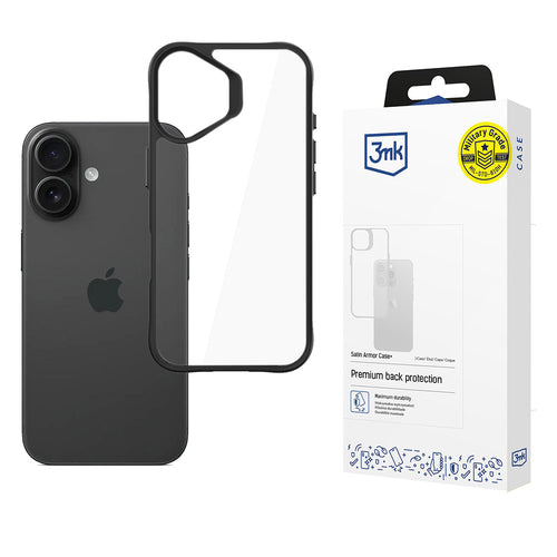 Husa pentru iPhone 17, 3mk Satin Armor Case+, negru