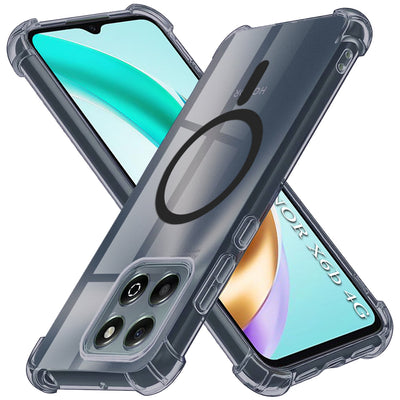Husa pentru Honor X6b, Techsuit Shockproof Clear Silicone MagSafe, fumuriu