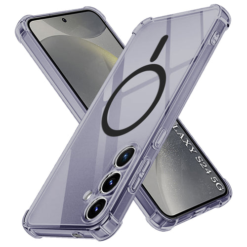 Husa pentru Samsung Galaxy S24, Techsuit Shockproof Clear Silicone MagSafe, fumuriu