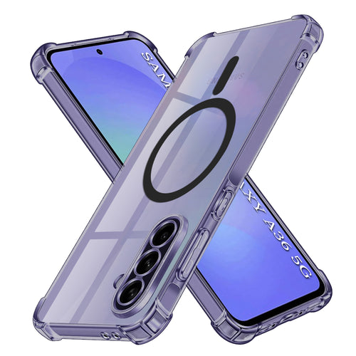 Husa pentru Samsung Galaxy A36 5G, Techsuit Shockproof Clear Silicone MagSafe, fumuriu