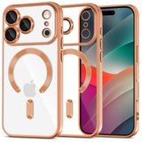 Husa pentru iPhone 17 Pro Max, Techsuit Lux Crystal MagSafe, portocaliu