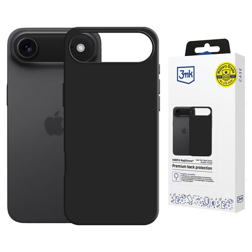 Husa pentru iPhone 17 Air, 3mk Hardy MagSilicone, negru