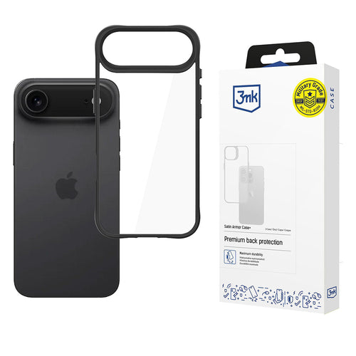 Husa pentru iPhone 17 Air, 3mk Satin Armor Case+, negru