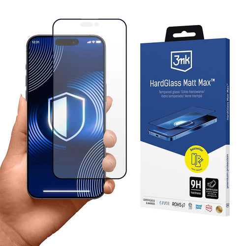 Folie de protectie pentru iPhone 17 Pro, 3mk HardGlass Matt Max Tempered Screen Protector