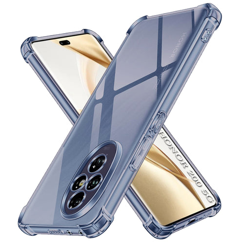 Husa pentru Honor 200, Techsuit Shockproof Clear Silicone, fumuriu