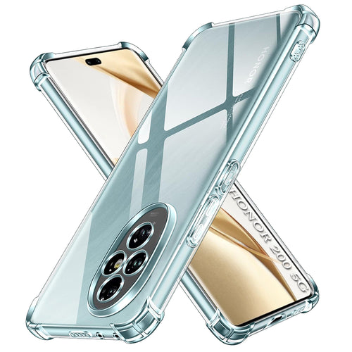 Husa pentru Honor 200, Techsuit Shockproof Clear Silicone, transparenta