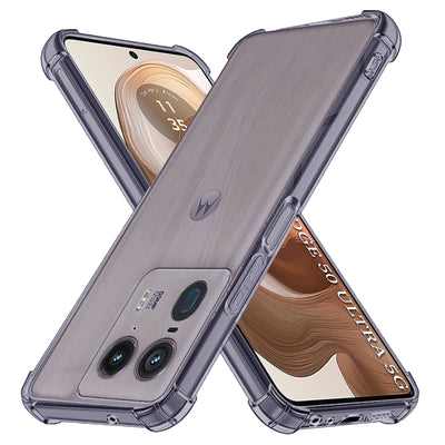 Husa pentru Motorola Edge 50 Ultra, Techsuit Shockproof Clear Silicone, fumuriu