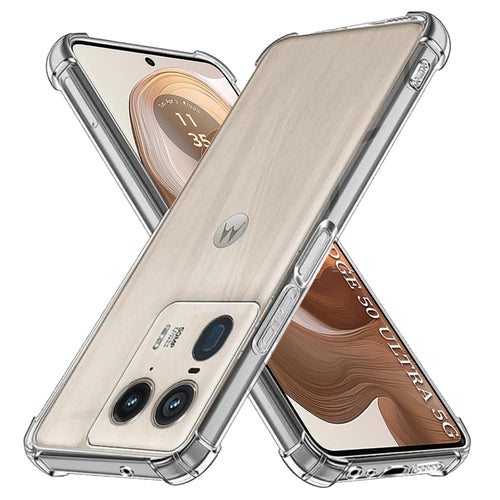 Husa pentru Motorola Edge 50 Ultra, Techsuit Shockproof Clear Silicone, transparenta