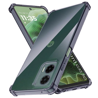 Husa pentru Motorola Moto G35, Techsuit Shockproof Clear Silicone, fumuriu