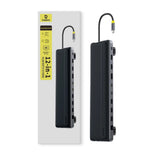 Hub USB Baseus Docking station EliteJoy EH3 (B0114200), USB-C to 2x HDMI, DP, 3x Type-C, 3x USB, SD/TF, RJ45, 10Gbps, gri