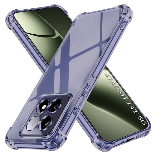 Husa pentru Xiaomi 14T, Techsuit Shockproof Clear Silicone, fumuriu