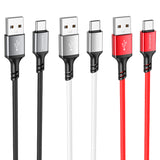 Cablu Borofone de date (BX83), USB to Type-C, Silicon, Universal, 3A, 1m, negru