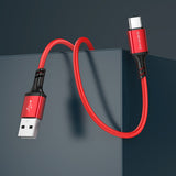 Cablu Borofone de date (BX83), USB to Type-C, Silicon, Universal, 3A, 1m, negru