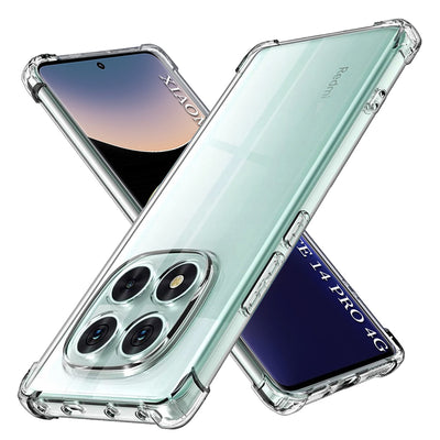 Husa pentru Xiaomi Redmi Note 14 Pro 4G, Techsuit Shockproof Clear Silicone, transparenta