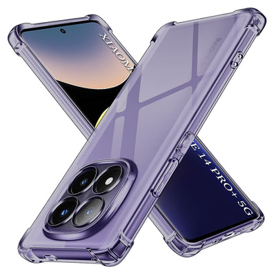 Husa pentru Xiaomi Redmi Note 14 Pro+ 5G, Techsuit Shockproof Clear Silicone, fumuriu