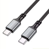 Cablu Borofone de date (BX83), Type-C to Type-C, Silicon, Universal, 60W, 1m, negru
