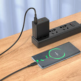 Cablu Borofone de date Feliz Series (BX111), USB to Type-C, PVC, Universal, 60W, 3A, 1m, negru