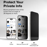 Folie de protectie pentru iPhone 17 Air, Ringke Easy Slide Privacy Tempered Glass (2 pack)