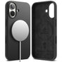 Husa pentru iPhone 17, Ringke Silicone Magnetic MagSafe, negru