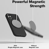 Husa pentru iPhone 17, Ringke Silicone Magnetic MagSafe, negru