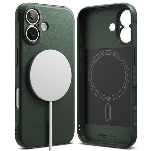Husa pentru iPhone 17, Ringke Onyx MagSafe, verde