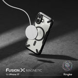 Husa pentru iPhone 17, Ringke Fusion X MagSafe, negru