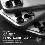 Folie de protectie pentru iPhone 17 Pro, Ringke Camera Lens Frame Glass