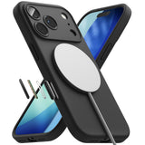 Husa pentru iPhone 17 Pro, Ringke Silicone Magnetic MagSafe, negru