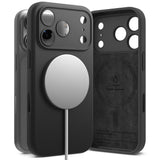 Husa pentru iPhone 17 Pro Max, Ringke Silicone Magnetic MagSafe, negru