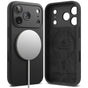 Husa pentru iPhone 17 Pro Max, Ringke Silicone Magnetic MagSafe, negru