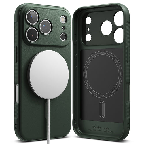 Husa pentru iPhone 17 Pro Max, Ringke Onyx MagSafe, verde