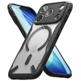 Husa pentru iPhone 17 Pro, Ringke Fusion X MagSafe, negru