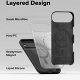 Husa pentru iPhone 17 Air, Ringke Silicone Magnetic MagSafe, negru