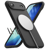 Husa pentru iPhone 17 Air, Ringke Silicone Magnetic MagSafe, negru