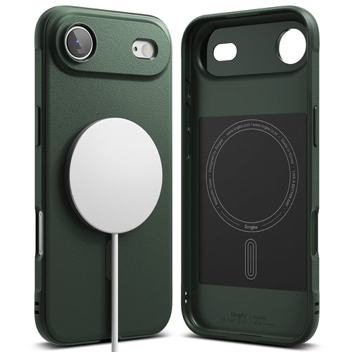 Husa pentru iPhone 17 Air, Ringke Onyx MagSafe, verde