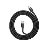 Cablu Baseus (3 pack) Cablu de date Cafule (E0418501), Incarcare rapida, USB-C to USB-C, 60W, 2m, negru;gri