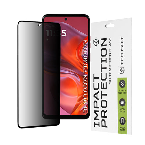 Folie de protectie pentru Motorola Moto G05, Techsuit 111D Privacy Full Glue