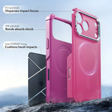 Husa pentru iPhone 17 Pro, ESR Cyber Armor Kickstand, roz inchis