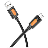 Cablu Borofone de date Silicon Series (BX114), USB to Micro-USB, Silicon, 2.4A, 1m, negru