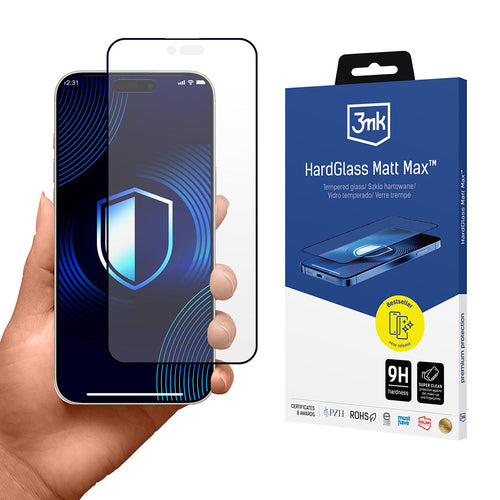 Folie de protectie pentru iPhone 17 Air, 3mk HardGlass Matt Max Tempered Screen Protector