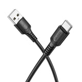 Cablu Borofone de date Certain Series (BX116), USB to Type-C, Nylon Braided, Incarcare rapida, 3A, 1m, negru