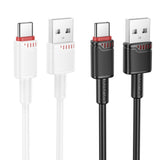 Cablu Borofone de date Beneficio Series (BX110), Premium Line, USB to Type-C, High-quality, Incarcare rapida, 3A, 1m, alb