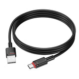 Cablu Borofone de date Beneficio Series (BX110), Premium Line, USB to Type-C, High-quality, Incarcare rapida, 3A, 1m, alb